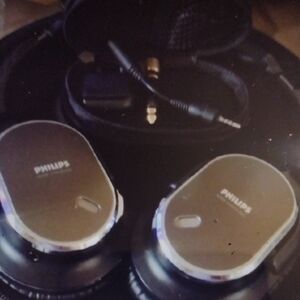 Philips Black and Silver Wireless Over-Ear Headphones
